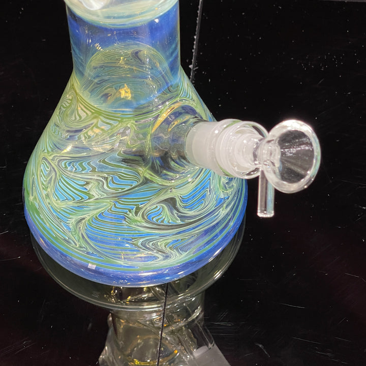 50x5 16" Ripple Fume Beaker Bong Glass Pipe TG   