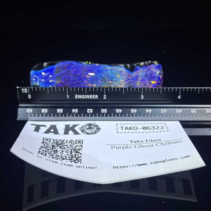 Purple Ghost Chillum Glass Pipe Tako Glass   
