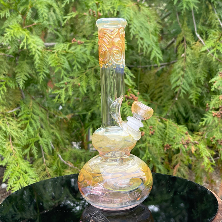 9.5" Fumed Double Bubble Bong Glass Pipe Mary Jane's Glass   