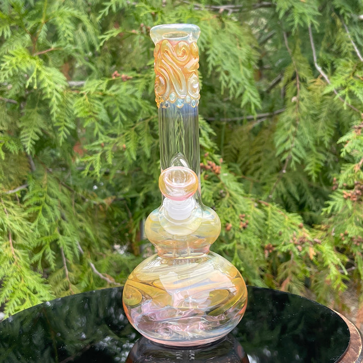 9.5" Fumed Double Bubble Bong Glass Pipe Mary Jane's Glass   