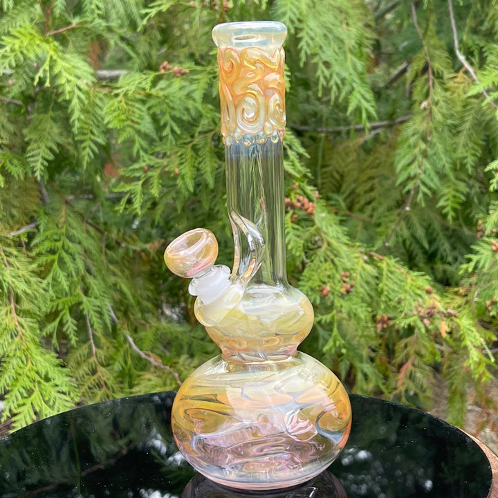 9.5" Fumed Double Bubble Bong Glass Pipe Mary Jane's Glass   