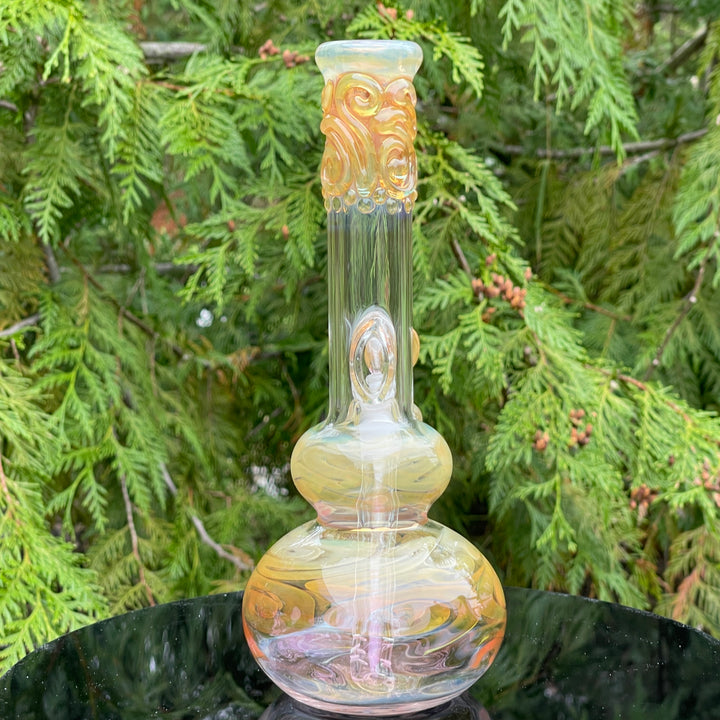 9.5" Fumed Double Bubble Bong Glass Pipe Mary Jane's Glass   