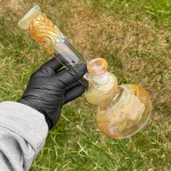 9.5" Fumed Double Bubble Bong Glass Pipe Mary Jane's Glass   