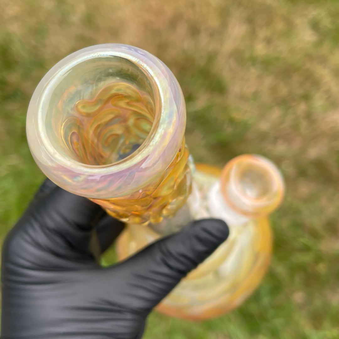 9.5" Fumed Double Bubble Bong Glass Pipe Mary Jane's Glass   