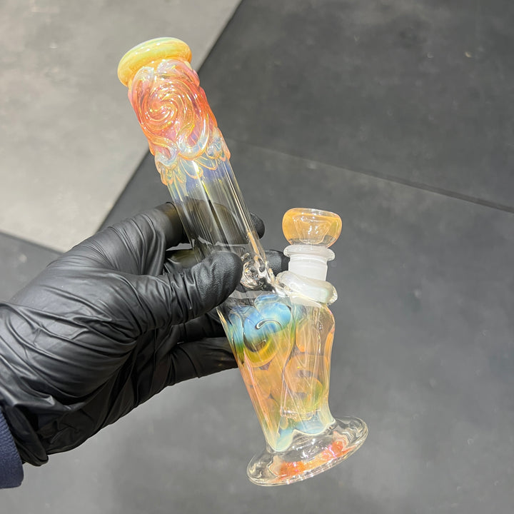 8" Fumed Straight Bong Glass Pipe Mary Jane's Glass