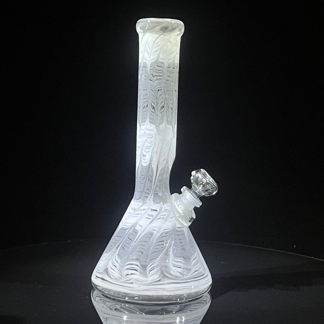 11" White Widow Beaker Bong Glass Pipe Mary Jane's Glass