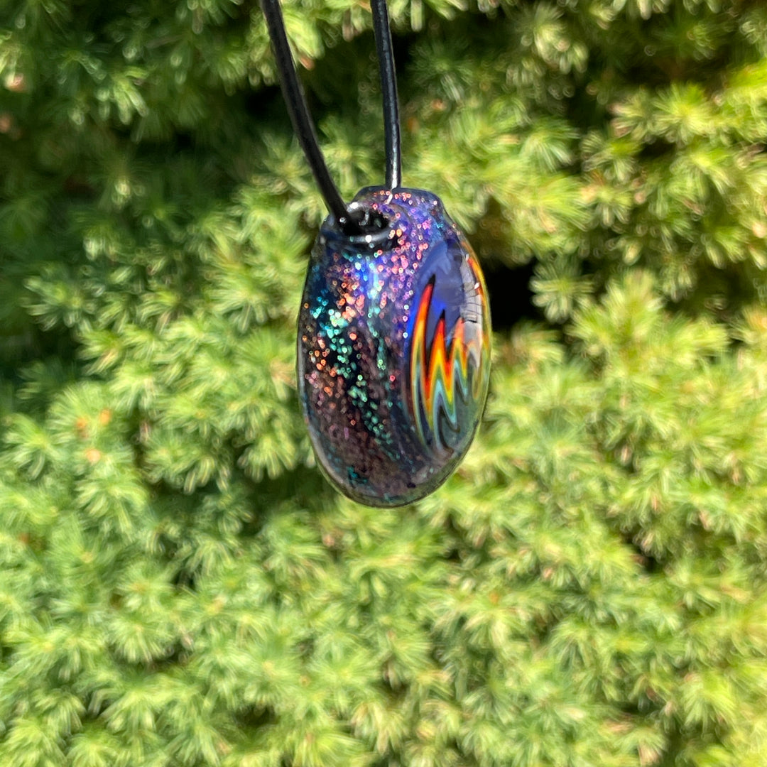 Wigwag Thermal Glass Pendant Jewelry Bunky Glass   