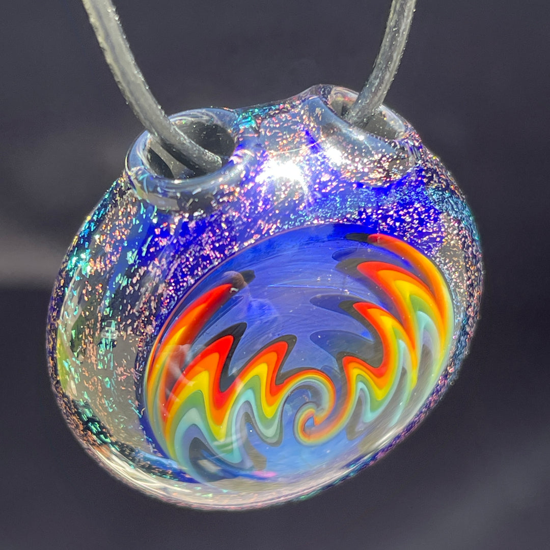 Wigwag Thermal Glass Pendant Jewelry Bunky Glass   