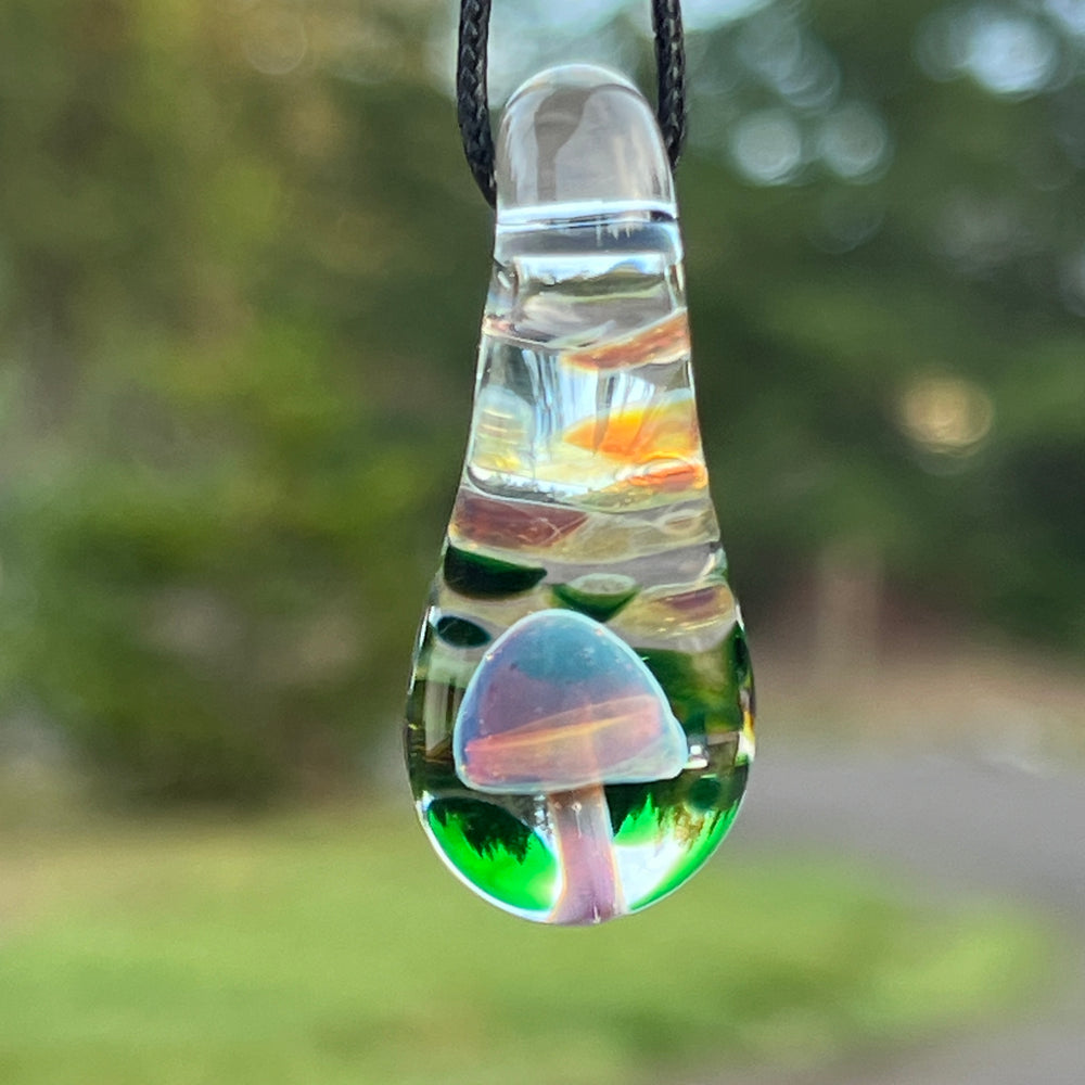 Fancy Mushroom Drop Pendant Glass Pipe Beezy Glass   