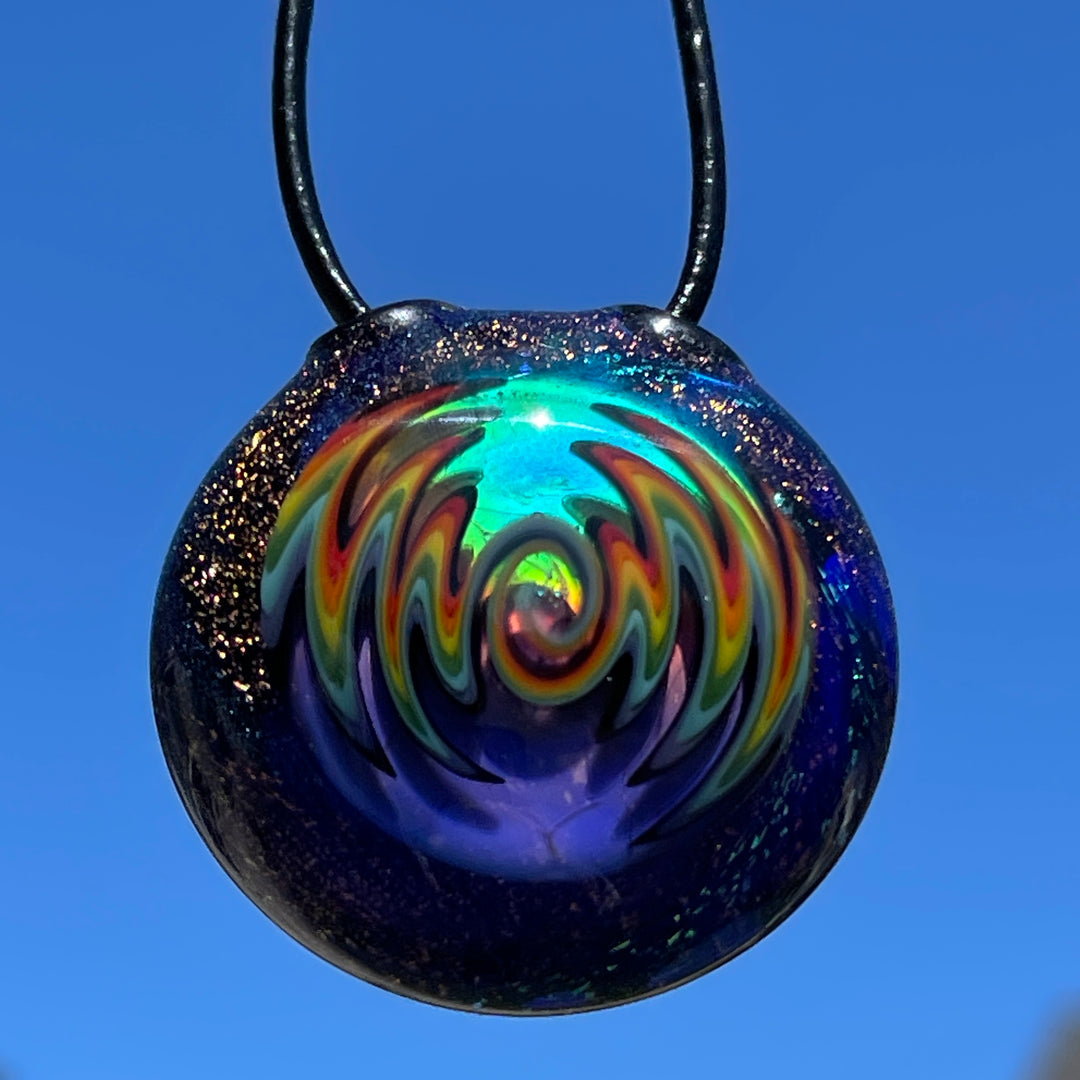 Wigwag Thermal Glass Pendant Jewelry Bunky Glass   