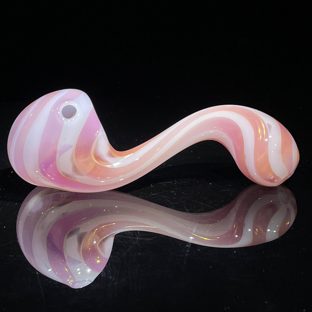 Shad Ryan Candy Stripe Sherlock Glass Pipe Shad Ryan   