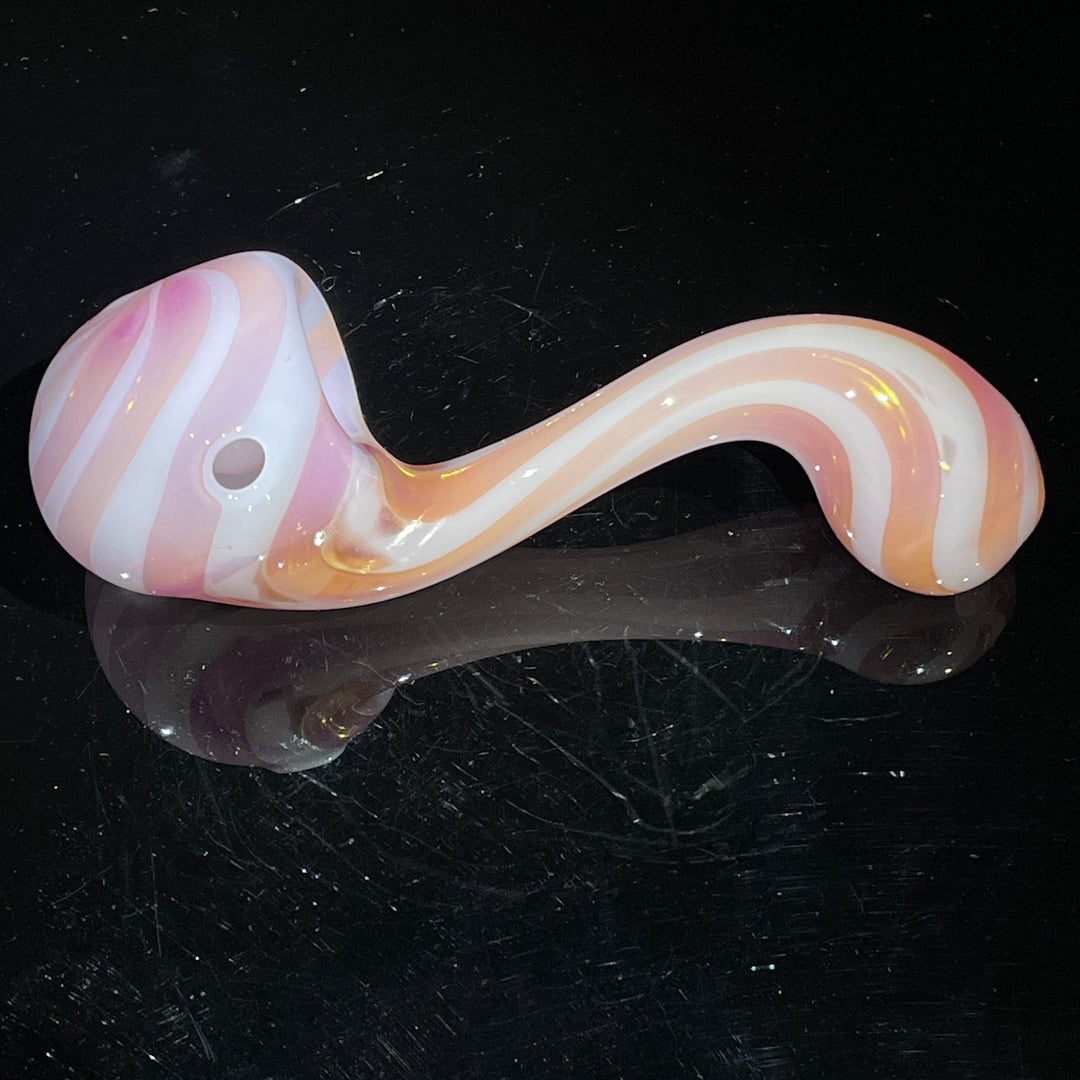 Shad Ryan Candy Stripe Sherlock Glass Pipe Shad Ryan   