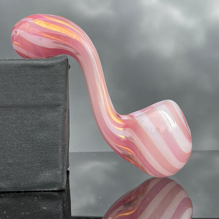 Shad Ryan Candy Stripe Sherlock Glass Pipe Shad Ryan   