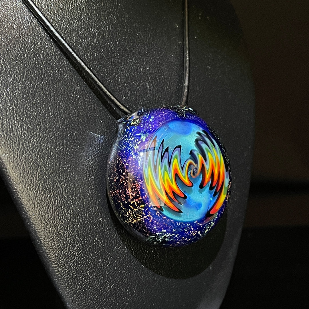 Wigwag Thermal Glass Pendant Jewelry Bunky Glass   