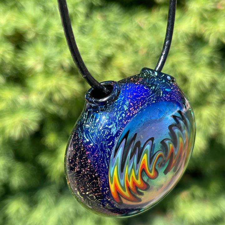 Wigwag Thermal Glass Pendant Jewelry Bunky Glass   