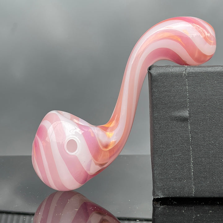 Shad Ryan Candy Stripe Sherlock Glass Pipe Shad Ryan   