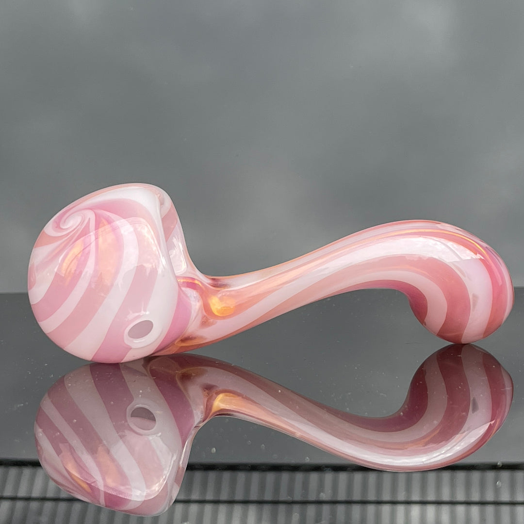 Shad Ryan Candy Stripe Sherlock Glass Pipe Shad Ryan   