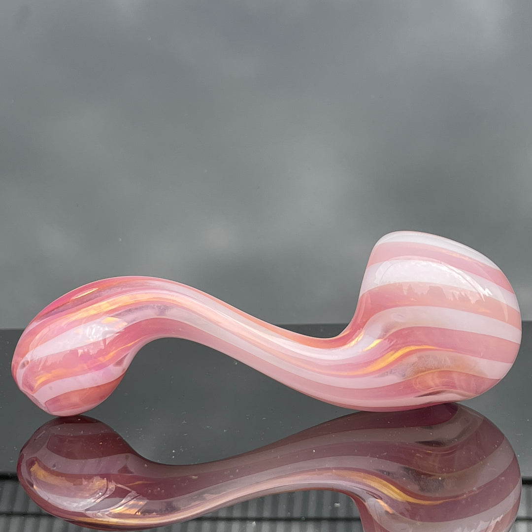 Shad Ryan Candy Stripe Sherlock Glass Pipe Shad Ryan   