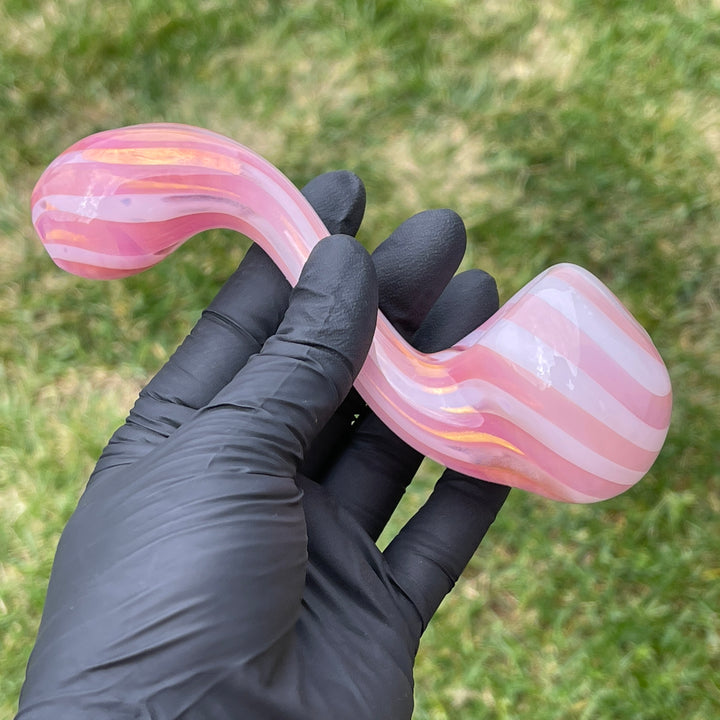 Shad Ryan Candy Stripe Sherlock Glass Pipe Shad Ryan   