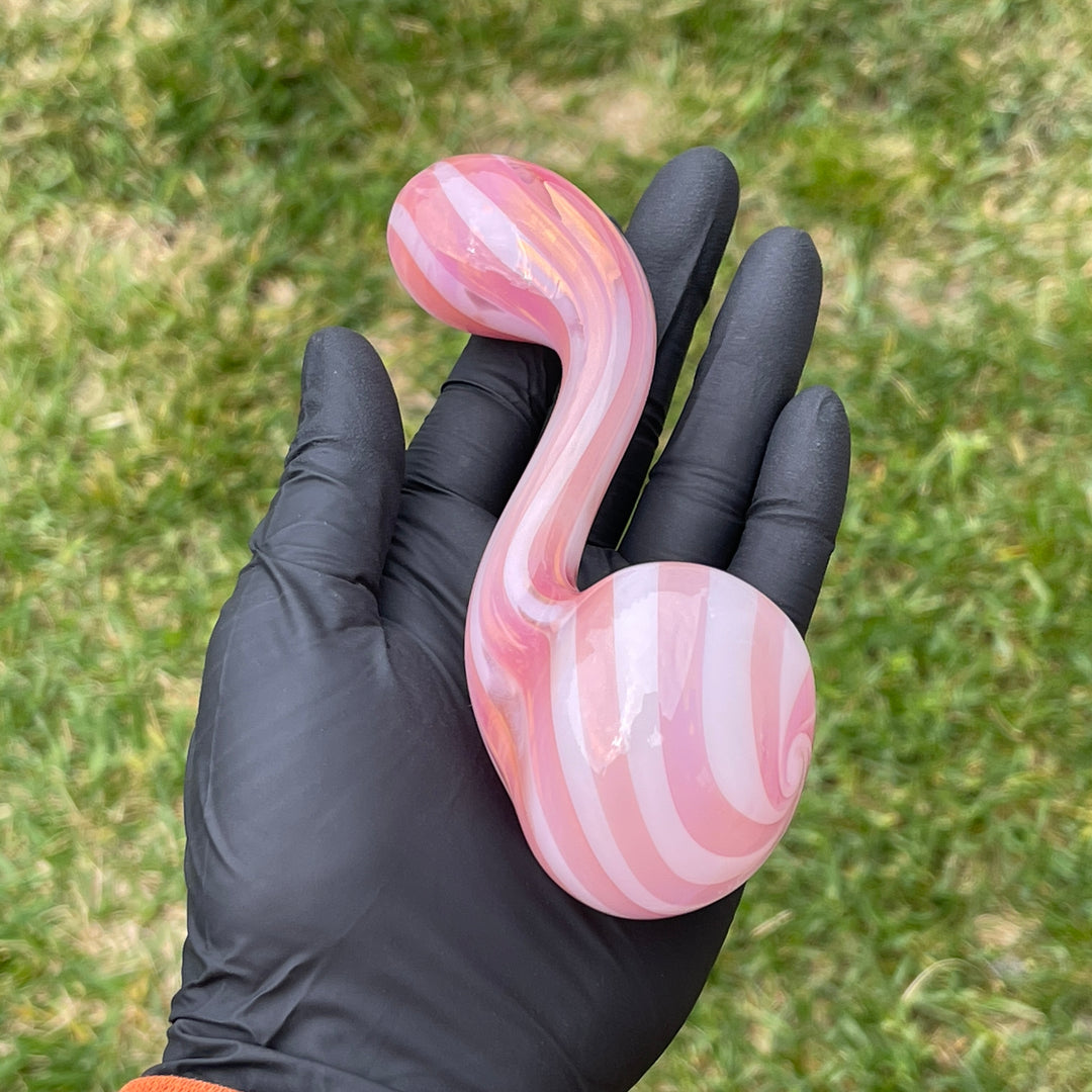 Shad Ryan Candy Stripe Sherlock Glass Pipe Shad Ryan   