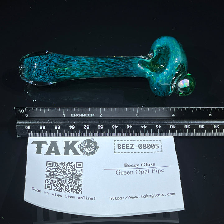 Green Opal Pipe Glass Pipe Beezy Glass