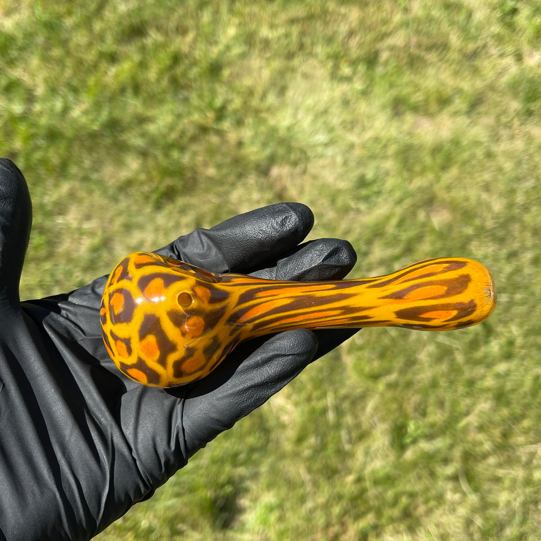 Leopard Pipe Glass Pipe Hoffman Glass   