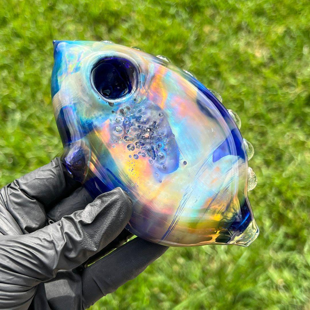 Flat Fish Bubble Glass Pipe Glass Pipe Street Kitty Glass   