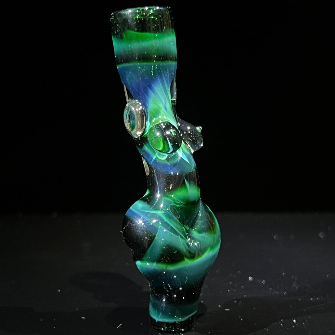 Exp Green Sister Chillum Glass Pipe Sable Haze   
