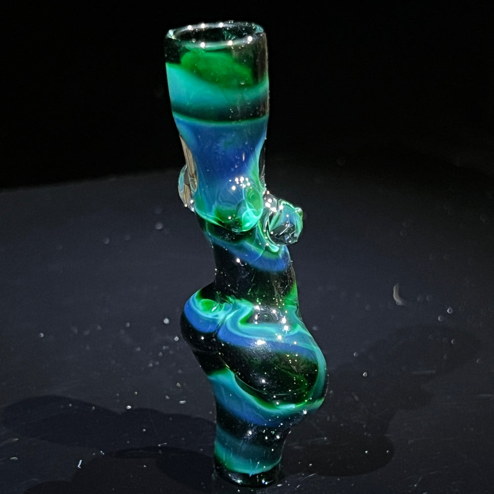 Exp Green Sister Chillum Glass Pipe Sable Haze   