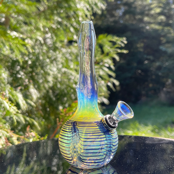 5" Silver Fumed Mini Bong Glass Pipe Mary Jane's Glass   