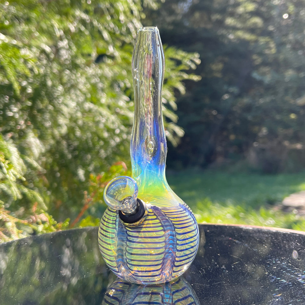 5" Silver Fumed Mini Bong Glass Pipe Mary Jane's Glass   