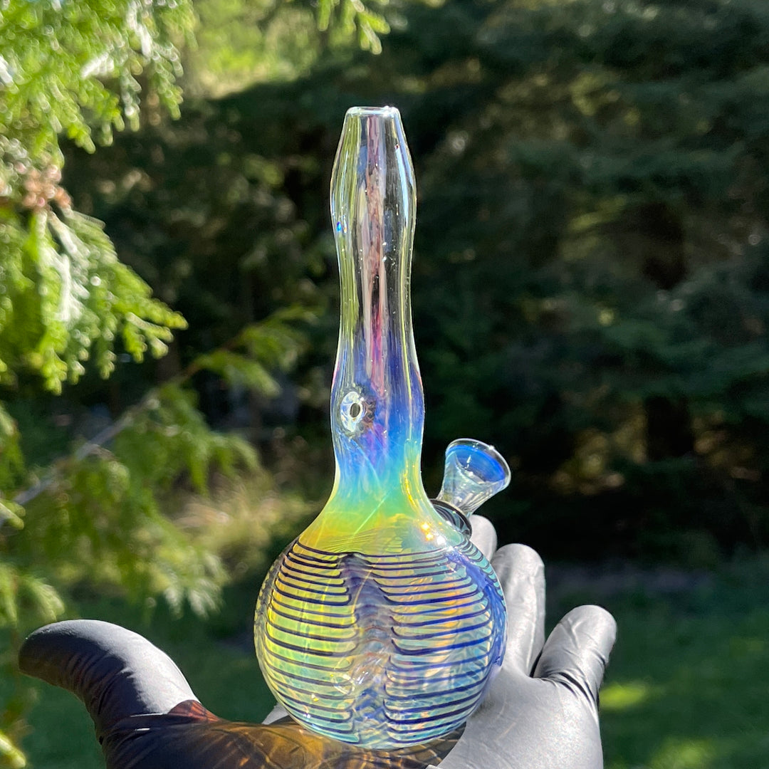 5" Silver Fumed Mini Bong Glass Pipe Mary Jane's Glass   