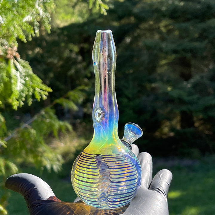 5" Silver Fumed Mini Bong Glass Pipe Mary Jane's Glass   
