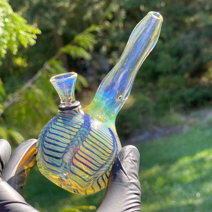 5" Silver Fumed Mini Bong Glass Pipe Mary Jane's Glass   