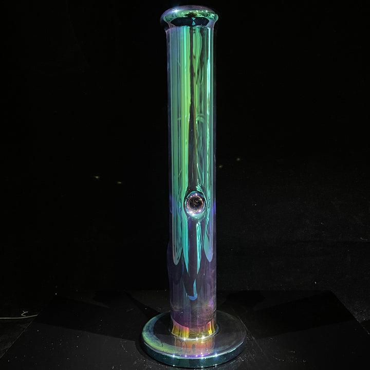 14" Iridescent Straight Tube Bong Glass Pipe TG   