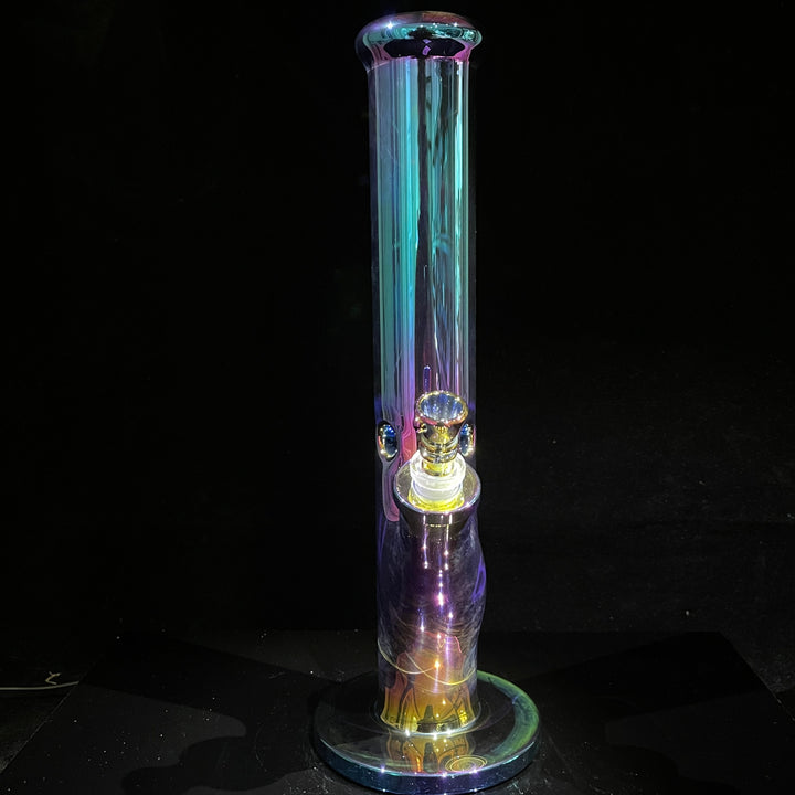 14" Iridescent Straight Tube Bong Glass Pipe TG   