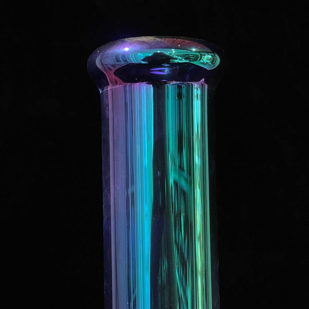 14" Iridescent Straight Tube Bong Glass Pipe TG   