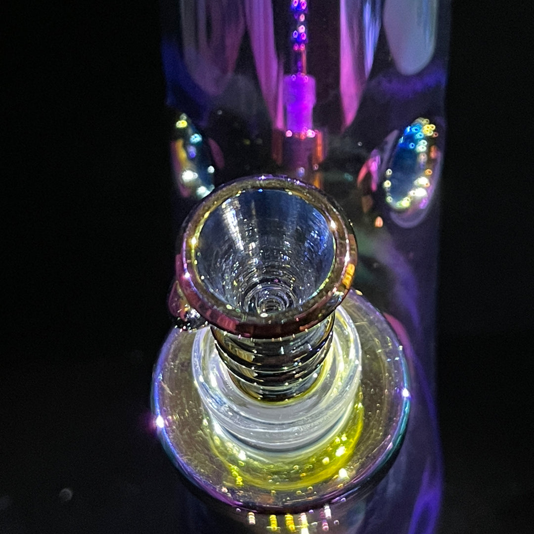 14" Iridescent Straight Tube Bong Glass Pipe TG   