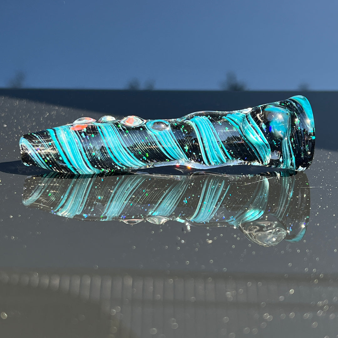 Twilight Crushed Opal Chillum Glass Pipe Rotational Science