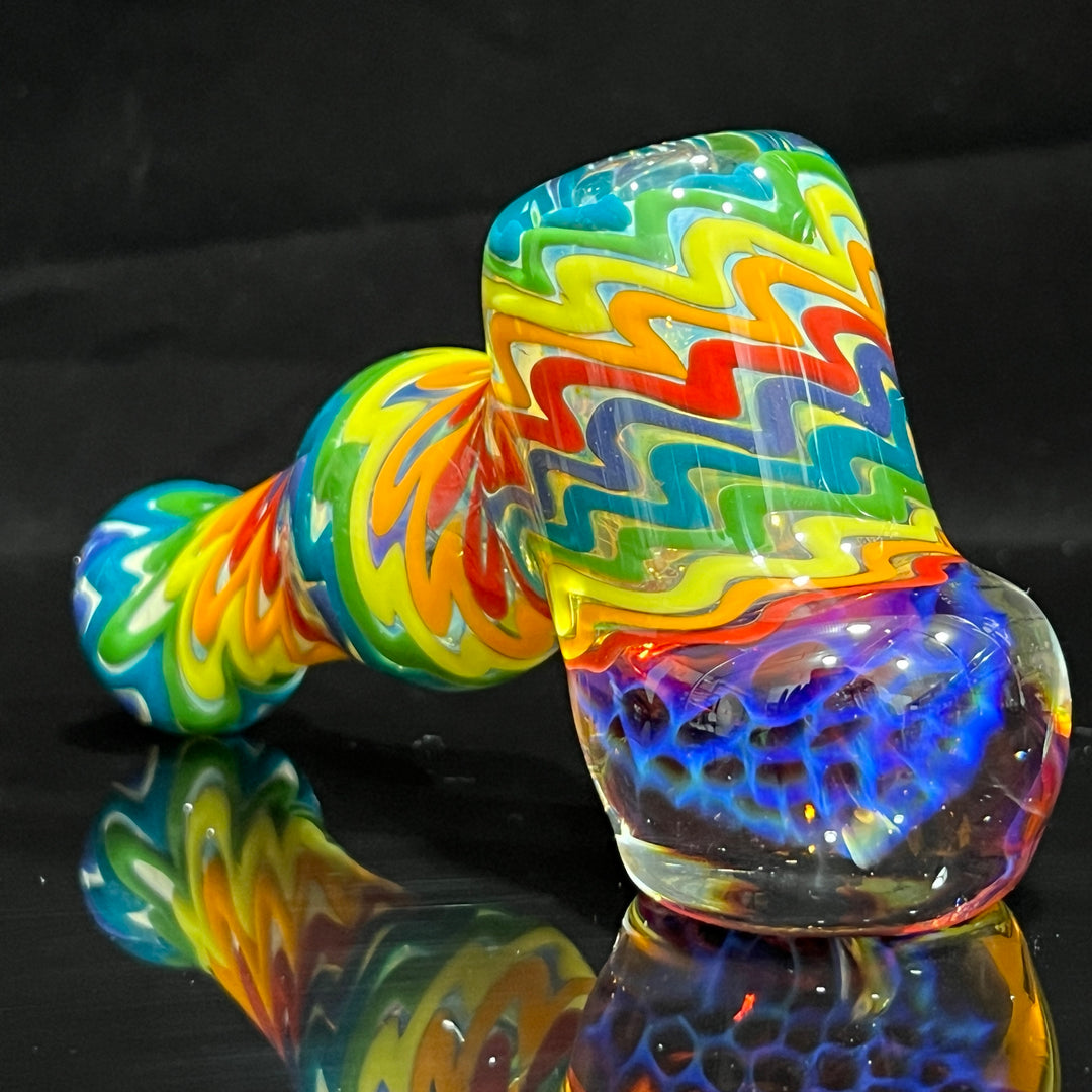 ISO Rainbow Hammer with Honeycomb Glass Pipe TG   