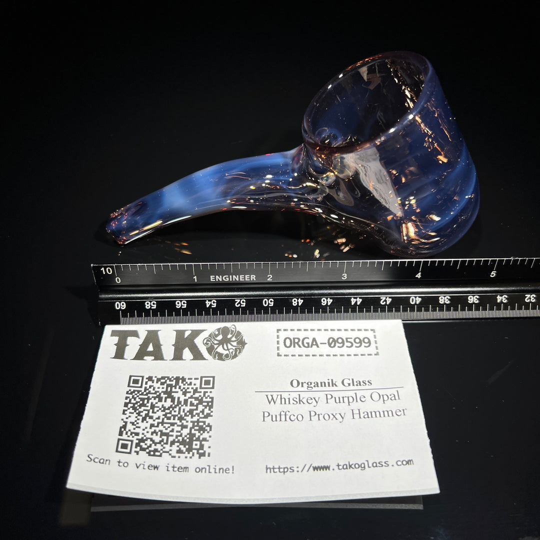 Whiskey Purple Puffco Proxy Hammer Glass Pipe Organik Glass