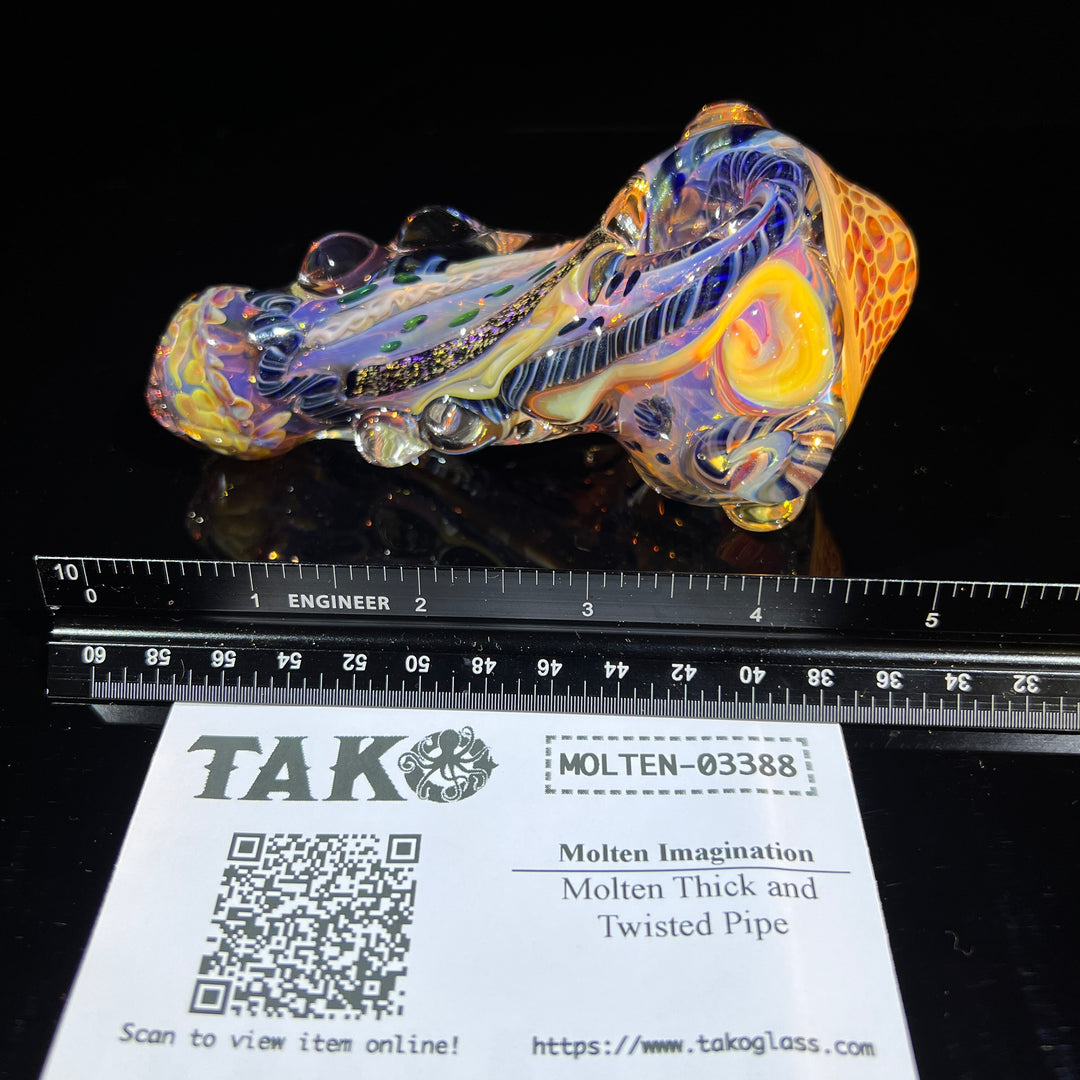 Molten Thick and Twisted Pipe Glass Pipe Molten Imagination   