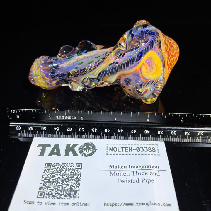 Molten Thick and Twisted Pipe Glass Pipe Molten Imagination   