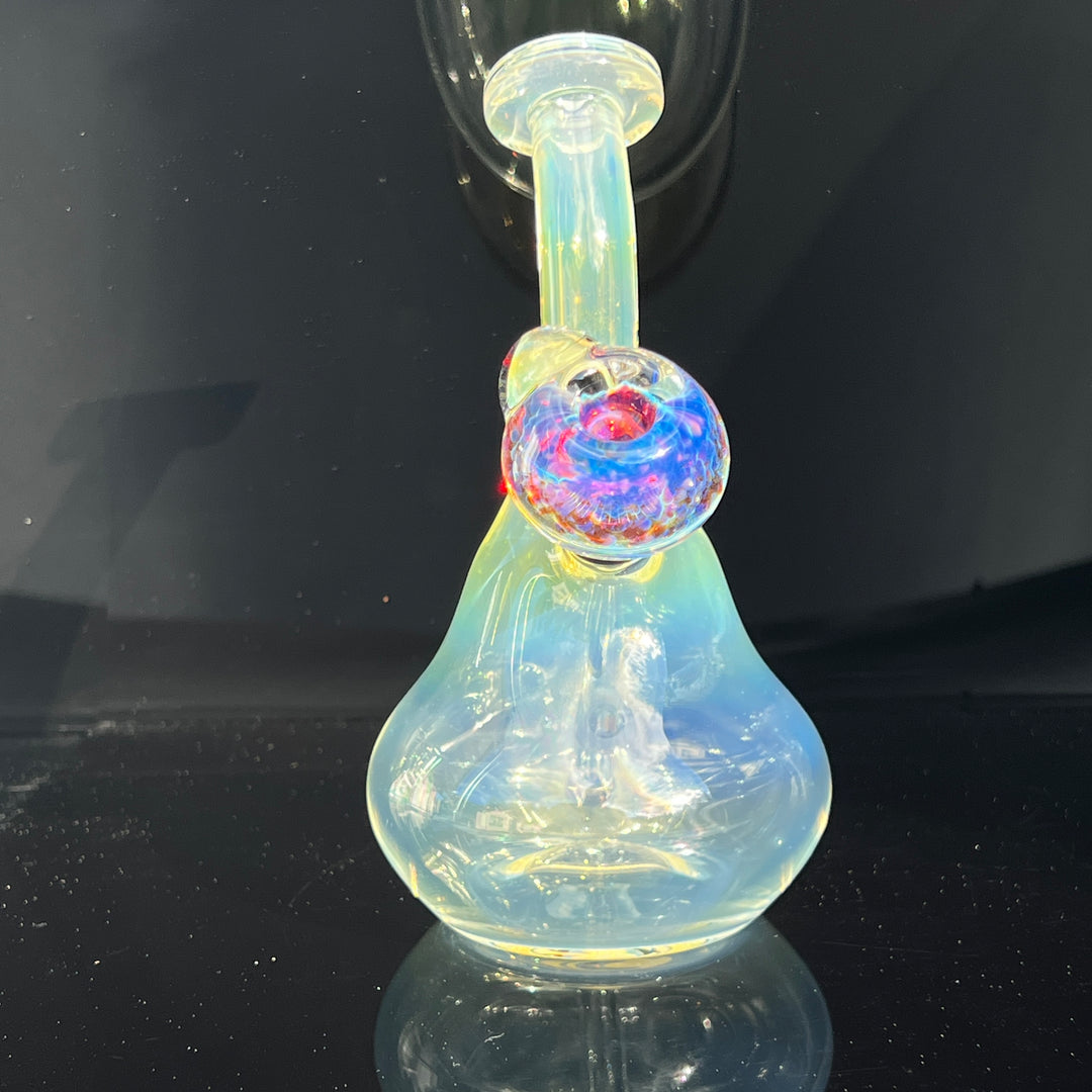 Heavy Silver Fumed Mini Bong Glass Pipe Tako Glass   