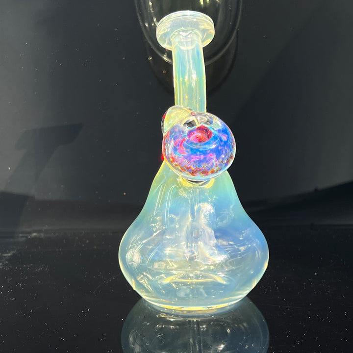 Heavy Silver Fumed Mini Bong Glass Pipe Tako Glass   