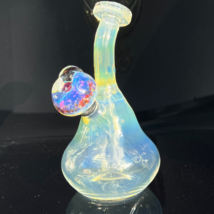 Heavy Silver Fumed Mini Bong Glass Pipe Tako Glass   