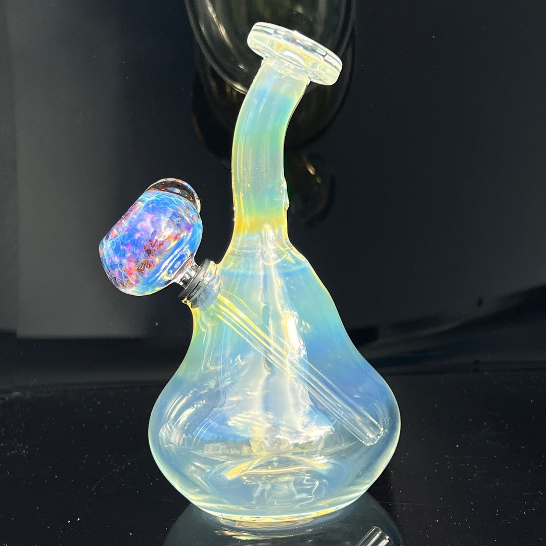 Heavy Silver Fumed Mini Bong Glass Pipe Tako Glass   