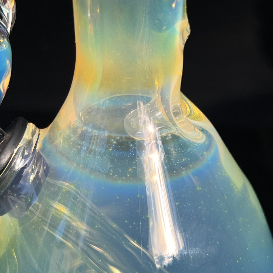 Heavy Silver Fumed Mini Bong Glass Pipe Tako Glass   
