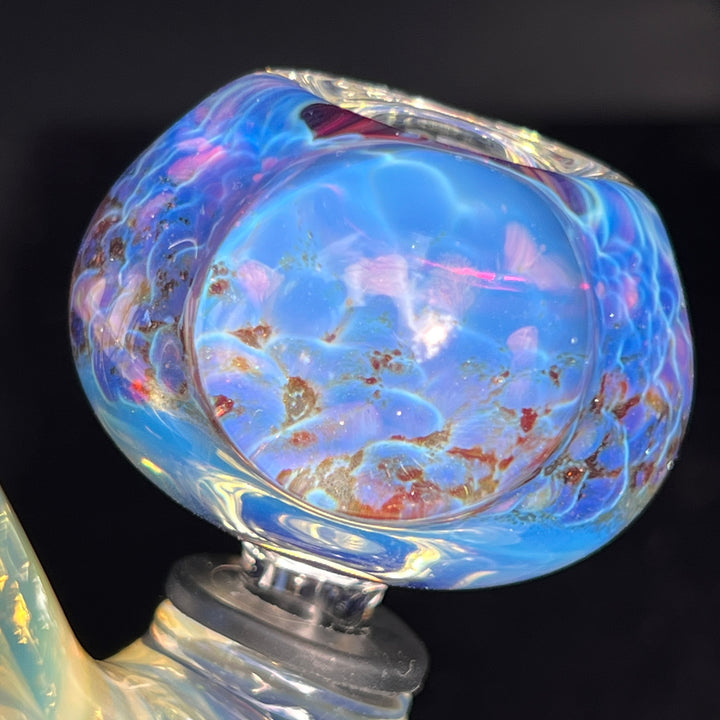 Heavy Silver Fumed Mini Bong Glass Pipe Tako Glass   
