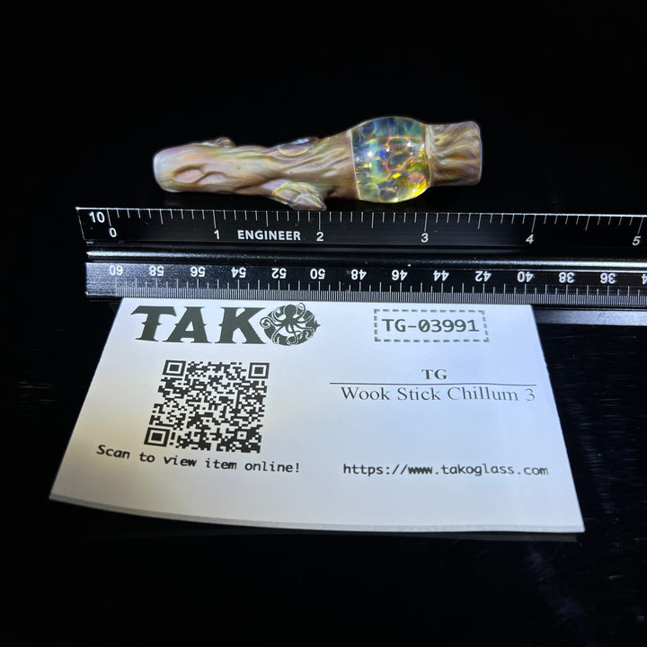 Wook Stick Chillum 3 Glass Pipe TG   